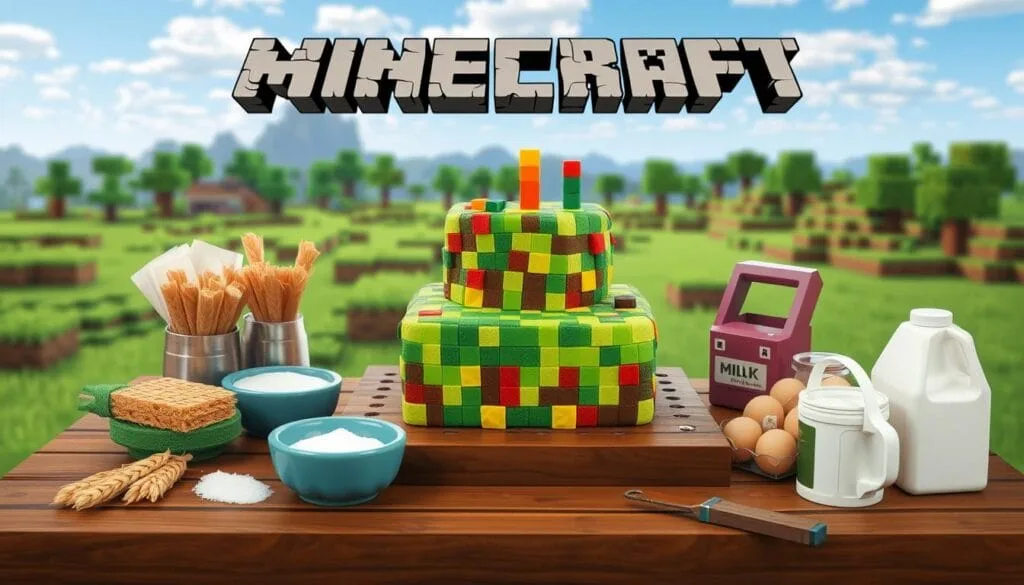 Minecraft cake recipe Minecraft cake recipe