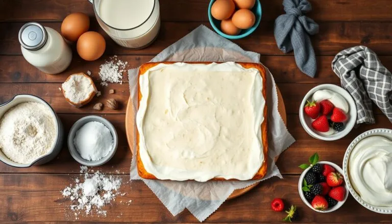 kefir sheet cake recipe card